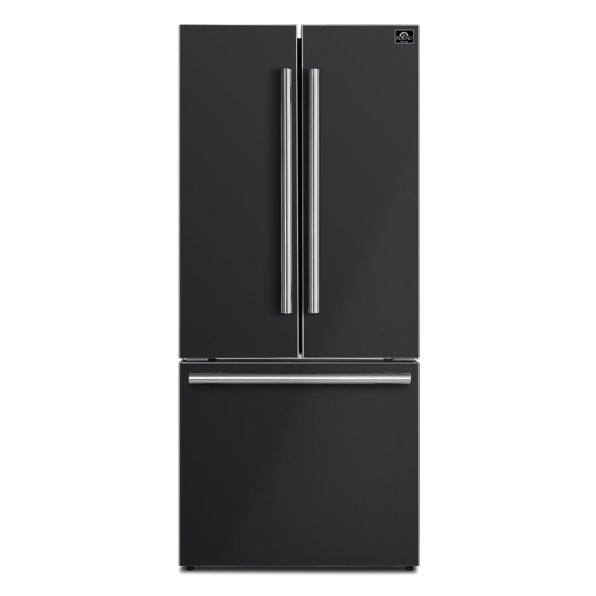 FORNO 2-Piece Black Kitchen Bundle - 30" Induction Range and 31" Bottom Freezer Refrigerator - BonPrix Électroménagers