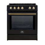 FORNO 2-Piece Black Kitchen Bundle - 30" Induction Range and 31" Bottom Freezer Refrigerator - BonPrix Électroménagers