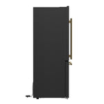 FORNO 2-Piece Black Kitchen Bundle - 30" Induction Range and 31" Bottom Freezer Refrigerator - BonPrix Électroménagers