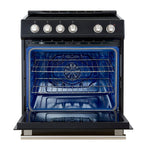 FORNO 2-Piece Black Kitchen Bundle - 30" Induction Range and 31" Bottom Freezer Refrigerator - BonPrix Électroménagers