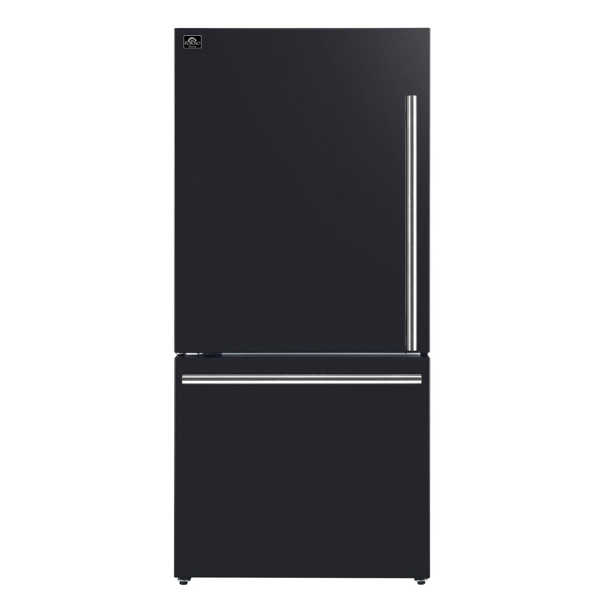 FORNO 2-Piece Black Kitchen Bundle - 30" Induction Range and 31" Bottom Freezer Refrigerator - BonPrix Électroménagers