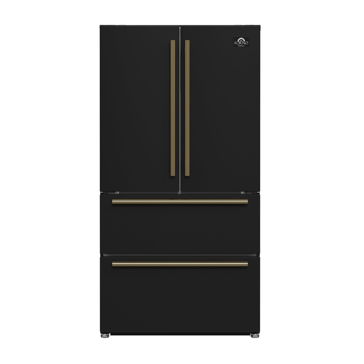 FORNO 2-Piece Black Kitchen Bundle - 30" Induction Range and 36" Bottom Freezer Refrigerator - BonPrix Électroménagers