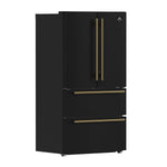 FORNO 2-Piece Black Kitchen Bundle - 30" Induction Range and 36" Bottom Freezer Refrigerator - BonPrix Électroménagers