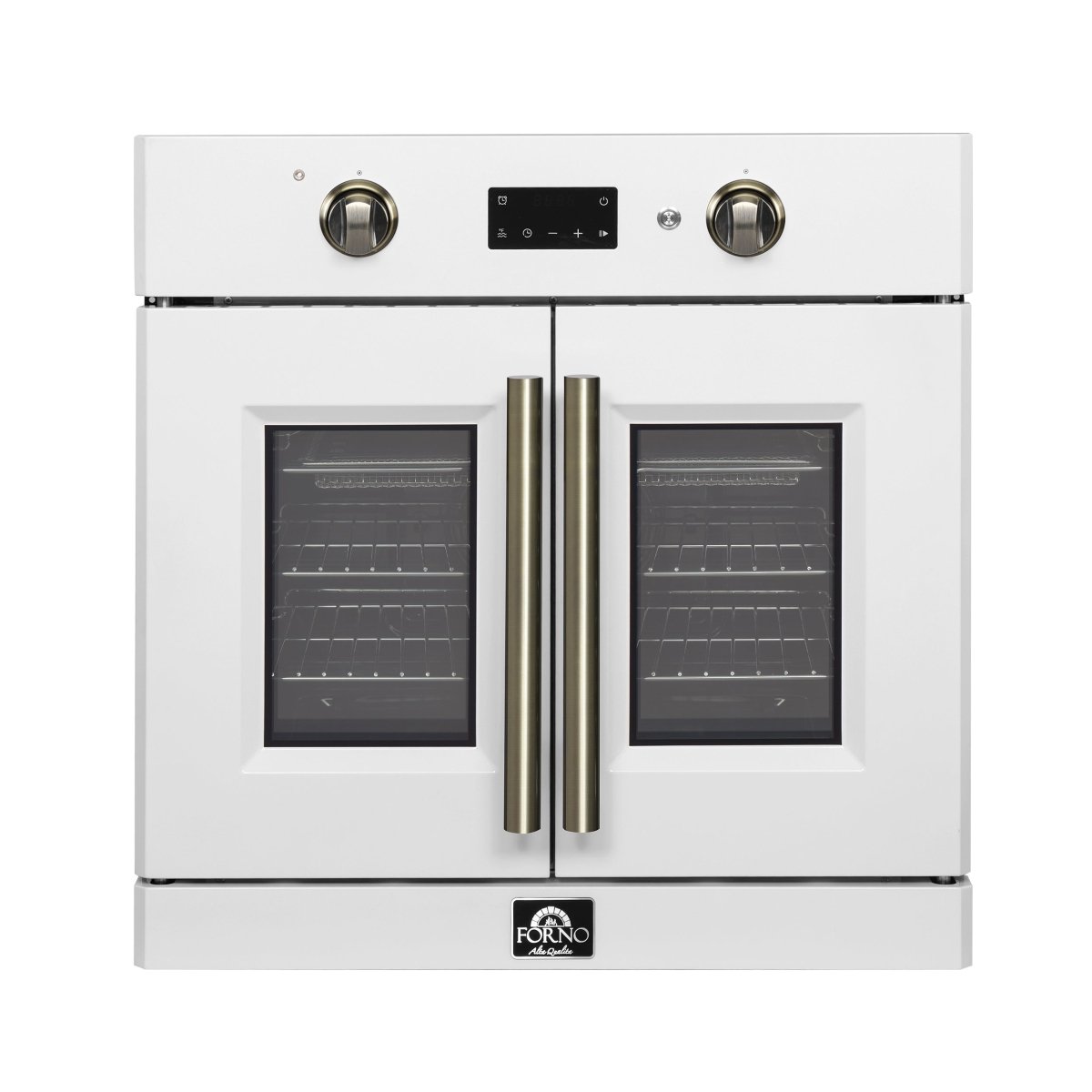 FORNO 2-Piece Kitchen Bundle - 30" White Single Wall Oven (1333-30), 30" White Microwave (3093-30) - BonPrix Électroménagers