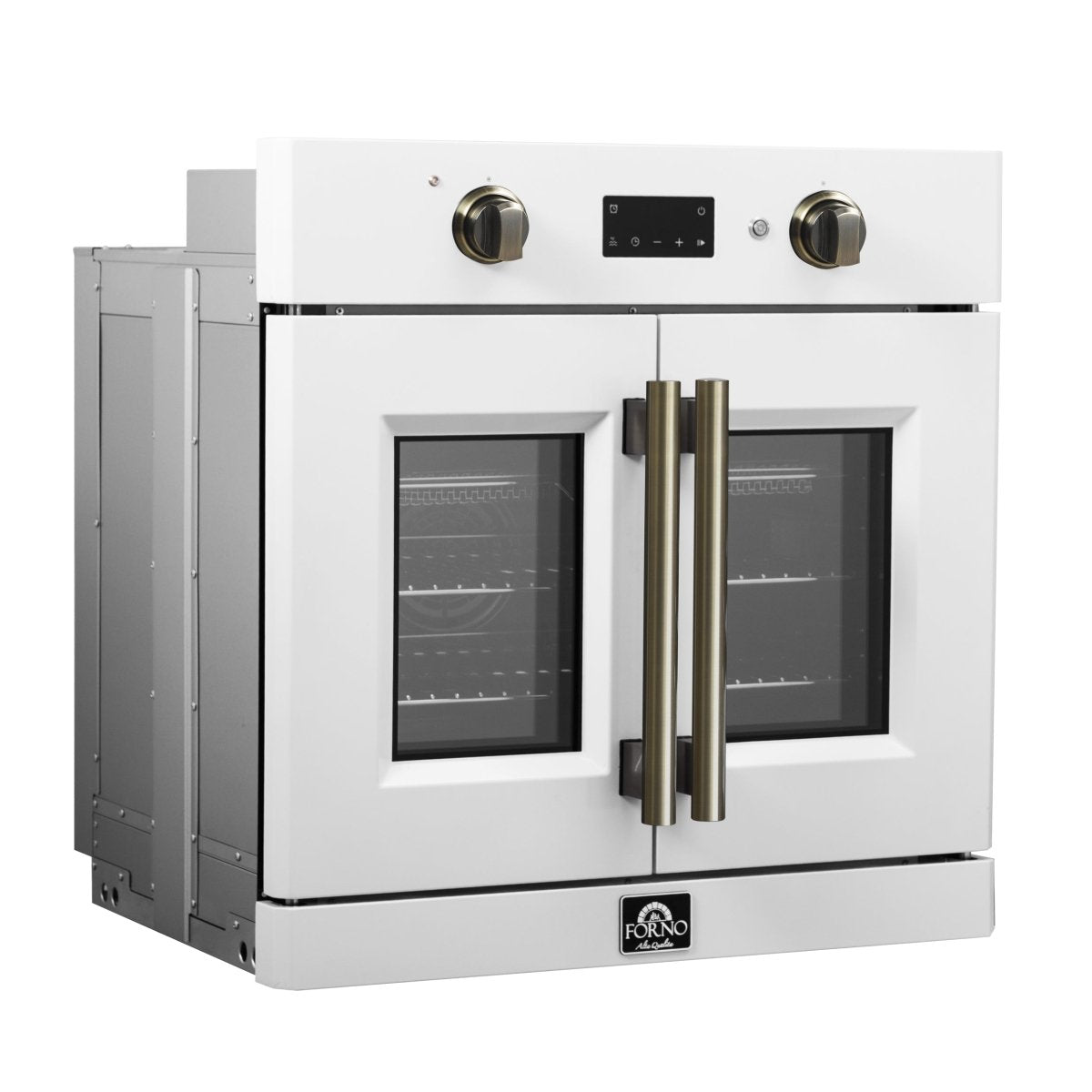 FORNO 2-Piece Kitchen Bundle - 30" White Single Wall Oven (1333-30), 30" White Microwave (3093-30) - BonPrix Électroménagers