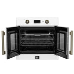 FORNO 2-Piece Kitchen Bundle - 30" White Single Wall Oven (1333-30), 30" White Microwave (3093-30) - BonPrix Électroménagers