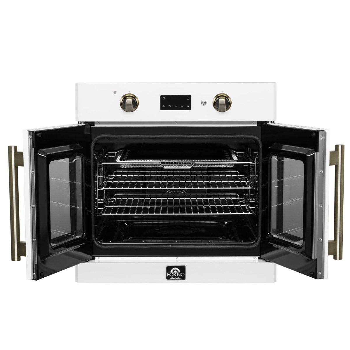 FORNO 2-Piece Kitchen Bundle - 30" White Single Wall Oven (1333-30), 30" White Microwave (3093-30) - BonPrix Électroménagers