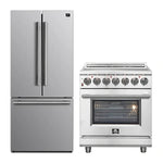 FORNO 2-Piece SS Kitchen Bundle - 30" Electric Range and 31" Bottom Freezer Refrigerator - BonPrix Électroménagers