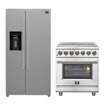FORNO 2-Piece SS Kitchen Bundle - 30" Electric Range and 36" Bottom Freezer Refrigerator - BonPrix Électroménagers