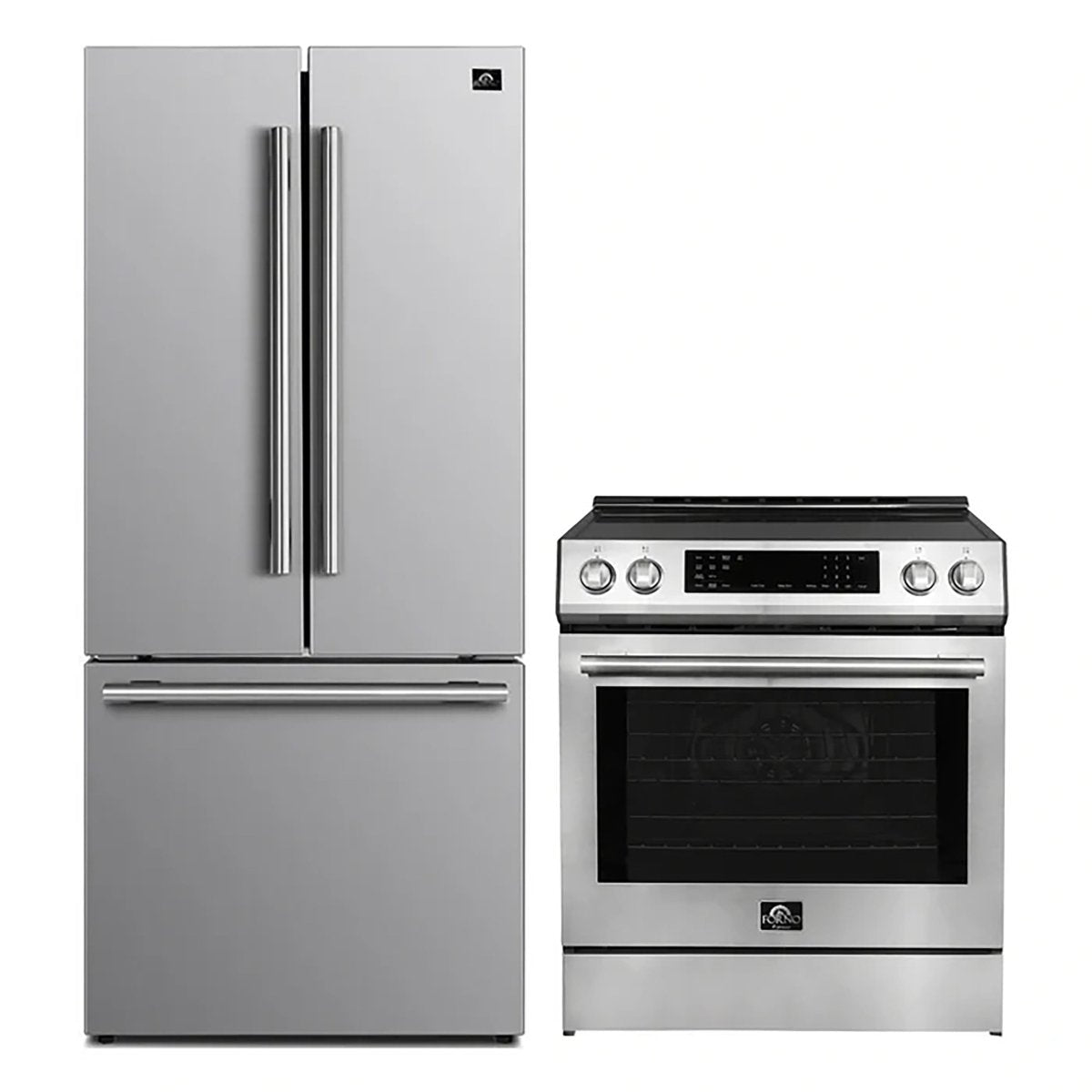 FORNO 2-Piece SS Kitchen Bundle - 30" Induction Range and 31" Bottom Freezer Refrigerator - BonPrix Électroménagers