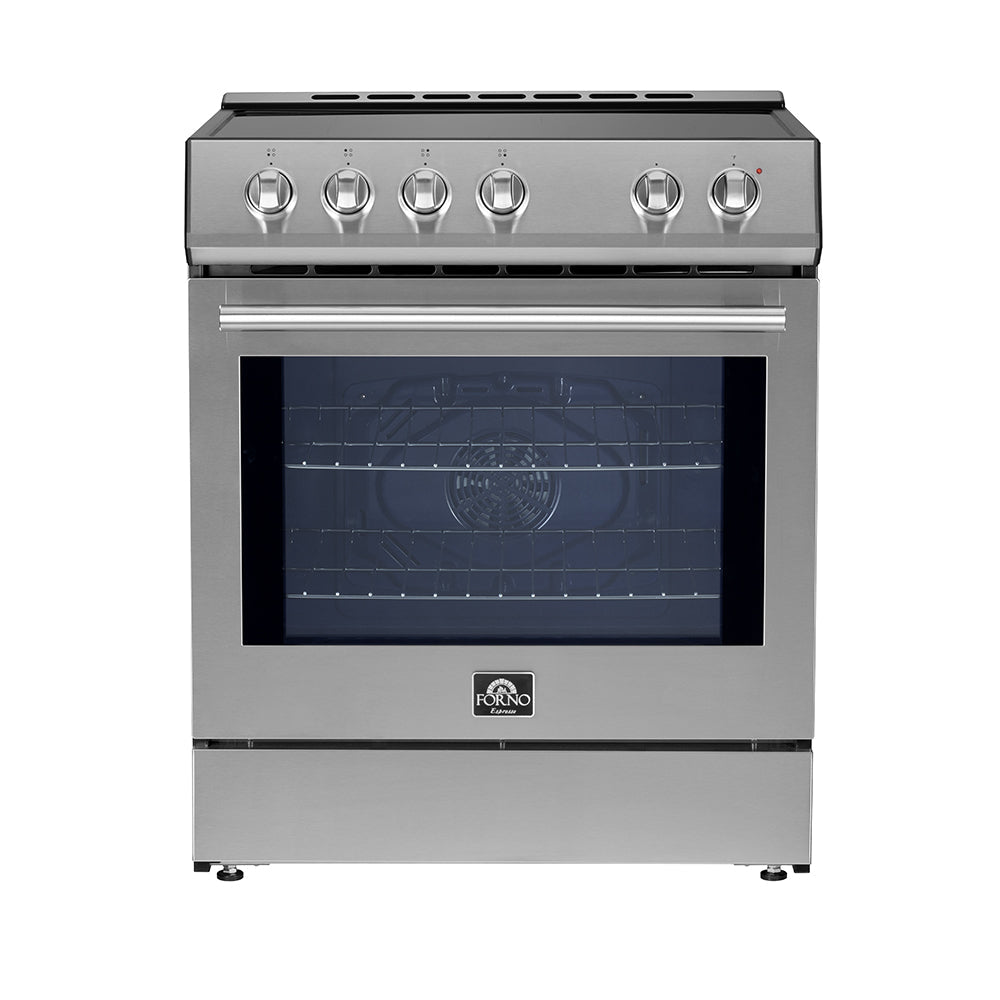 FORNO 2-Piece SS Kitchen Bundle - 30" Induction Range and 31" Bottom Freezer Refrigerator - BonPrix Électroménagers