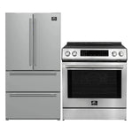 FORNO 2-Piece SS Kitchen Bundle - 30" Induction Range and 36" Bottom Freezer Refrigerator - BonPrix Électroménagers