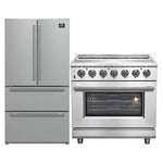 FORNO 2-Piece SS Kitchen Bundle - 36" Electric Range and 36" Bottom Freezer Refrigerator - BonPrix Électroménagers