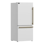 FORNO 2-Piece White Kitchen Bundle - 30" Induction Range and 31" Bottom Freezer Refrigerator - BonPrix Électroménagers