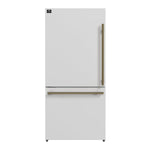 FORNO 2-Piece White Kitchen Bundle - 30" Induction Range and 31" Bottom Freezer Refrigerator - BonPrix Électroménagers