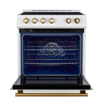 FORNO 2-Piece White Kitchen Bundle - 30" Induction Range and 31" Bottom Freezer Refrigerator - BonPrix Électroménagers
