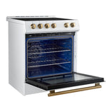 FORNO 2-Piece White Kitchen Bundle - 30" Induction Range and 31" Bottom Freezer Refrigerator - BonPrix Électroménagers