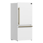 FORNO 2-Piece White Kitchen Bundle - 30" Induction Range and 31" Bottom Freezer Refrigerator - BonPrix Électroménagers