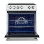 FORNO 2-Piece White Kitchen Bundle - 30" Induction Range and 31" Bottom Freezer Refrigerator - BonPrix Électroménagers