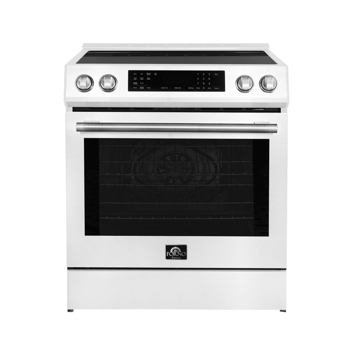 FORNO 2-Piece White Kitchen Bundle - 30" Induction Range and 31" Bottom Freezer Refrigerator - BonPrix Électroménagers