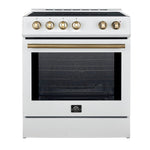 FORNO 2-Piece White Kitchen Bundle - 30" Induction Range and 31" Bottom Freezer Refrigerator - BonPrix Électroménagers