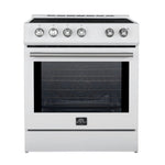 FORNO 2-Piece White Kitchen Bundle - 30" Induction Range and 31" Bottom Freezer Refrigerator - BonPrix Électroménagers