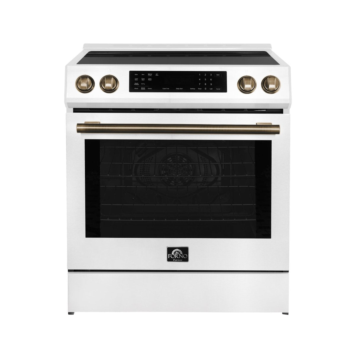 FORNO 2-Piece White Kitchen Bundle - 30" Induction Range and 31" Bottom Freezer Refrigerator - BonPrix Électroménagers