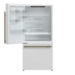FORNO 2-Piece White Kitchen Bundle - 30" Induction Range and 31" Bottom Freezer Refrigerator - BonPrix Électroménagers