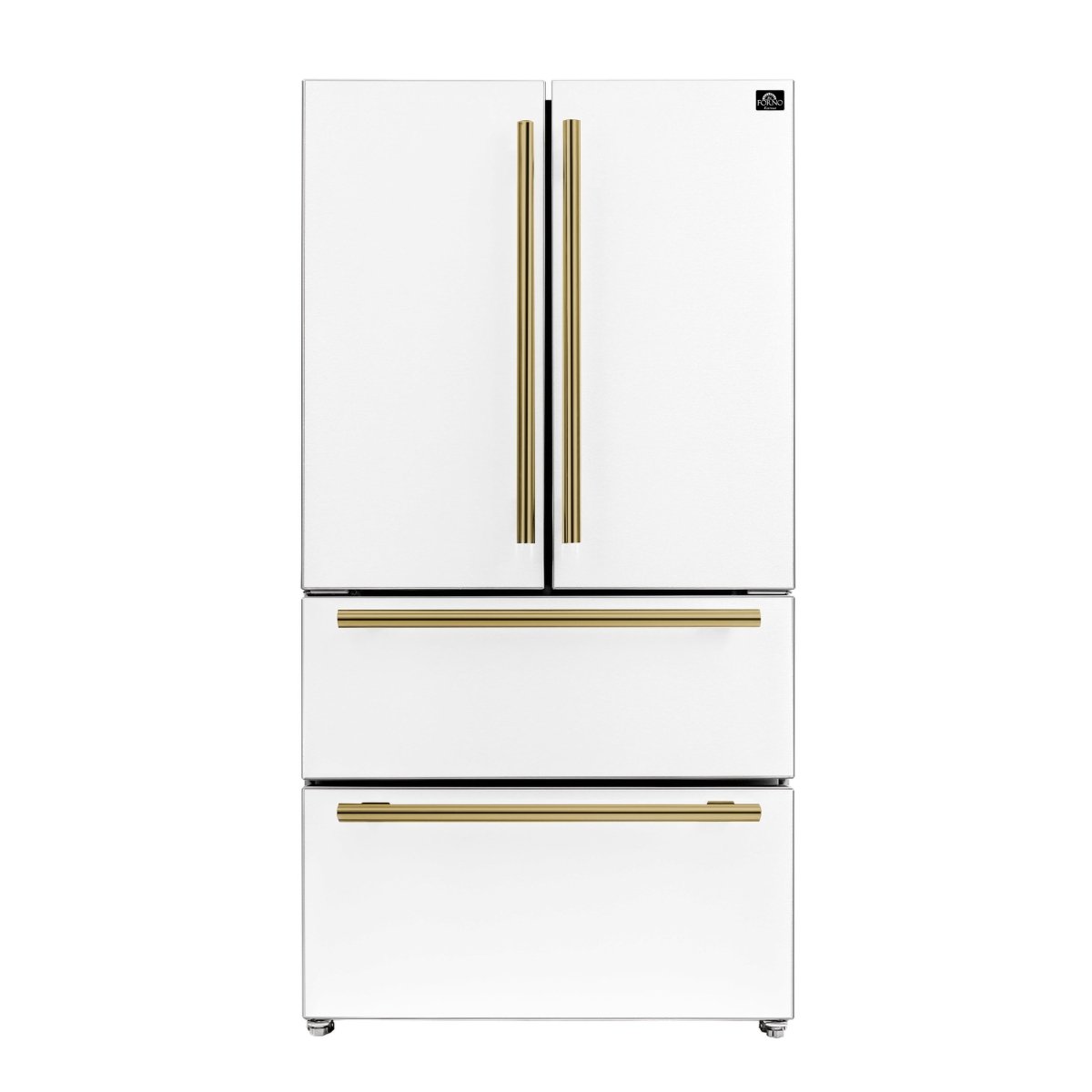 FORNO 2-Piece White Kitchen Bundle - 30" Induction Range and 36" Bottom Freezer Refrigerator - BonPrix Électroménagers