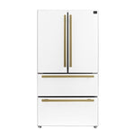 FORNO 2-Piece White Kitchen Bundle - 30" Induction Range and 36" Bottom Freezer Refrigerator - BonPrix Électroménagers