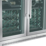 FORNO Abruzzo 48-Inch Dual Zones Wine Cellar, 102 Bottles, 24 cu. ft., Green Acrylic Holders & Black Shelves - BonPrix Électroménagers