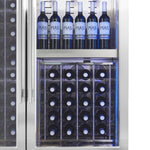 FORNO Abruzzo 48" Wine Cooler, Dual Zone, 30 cu.ft., 130 bottles, Display & Service Shelves, Stemware Racks, Rust resistant - BonPrix Électroménagers