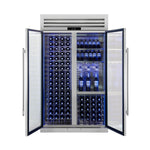 FORNO Abruzzo 48" Wine Cooler, Dual Zone, 30 cu.ft., 130 bottles, Display & Service Shelves, Stemware Racks, Rust resistant - BonPrix Électroménagers