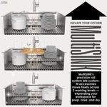 FORNO ACQUA 33 in. Drop-In/Undermount 3-Level Workstation Sink with Faucet, Waterfall & Glass Rinser - BonPrix Électroménagers