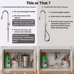 FORNO ACQUA 33 in. Drop-In/Undermount 40/60 Double Bowl Sink with Retractable Faucet & Waterfall - BonPrix Électroménagers