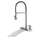 FORNO ACQUA 4 Function Pull-Down Waterfall Kitchen Faucet Brushed Nickel - BonPrix Électroménagers