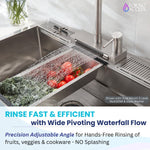 FORNO ACQUA 4 Function Pull-Down Waterfall Kitchen Faucet Brushed Nickel - BonPrix Électroménagers