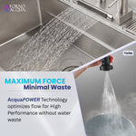 FORNO ACQUA 4 Function Pull-Down Waterfall Kitchen Faucet Brushed Nickel - BonPrix Électroménagers