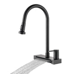 FORNO ACQUA 4 Function Waterfall  Pull-Down Kitchen Faucet Black - BonPrix Électroménagers