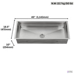 FORNO ACQUA 45 in. Undermount 3-Level Workstation MultiSINK with Custom-Fit Accessories - BonPrix Électroménagers