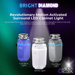FORNO ACQUA BrightDIAMOND Amethyst 3/4HP Super Quiet Garbage Disposal Corded with Motion Sensor Cabinet Light & Pre-Wired Air Switch - BonPrix Électroménagers