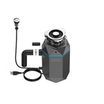 FORNO ACQUA BrightDIAMOND Black Onyx 3/4HP Super Quiet Garbage Disposal Corded with Motion Sensor Cabinet Light & Pre-Wired Air Switch - BonPrix Électroménagers