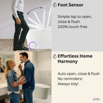 FORNO ACQUA Luxurious Smart Toilet. Includes Heated Seat, Auto Flush, Auto Lid, Powerful Flush, Ideal for Powder Rooms. - BonPrix Électroménagers
