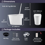 FORNO ACQUA Luxurious Smart Toilet. Includes Heated Seat, Auto Flush, Auto Lid, Powerful Flush, Ideal for Powder Rooms. - BonPrix Électroménagers