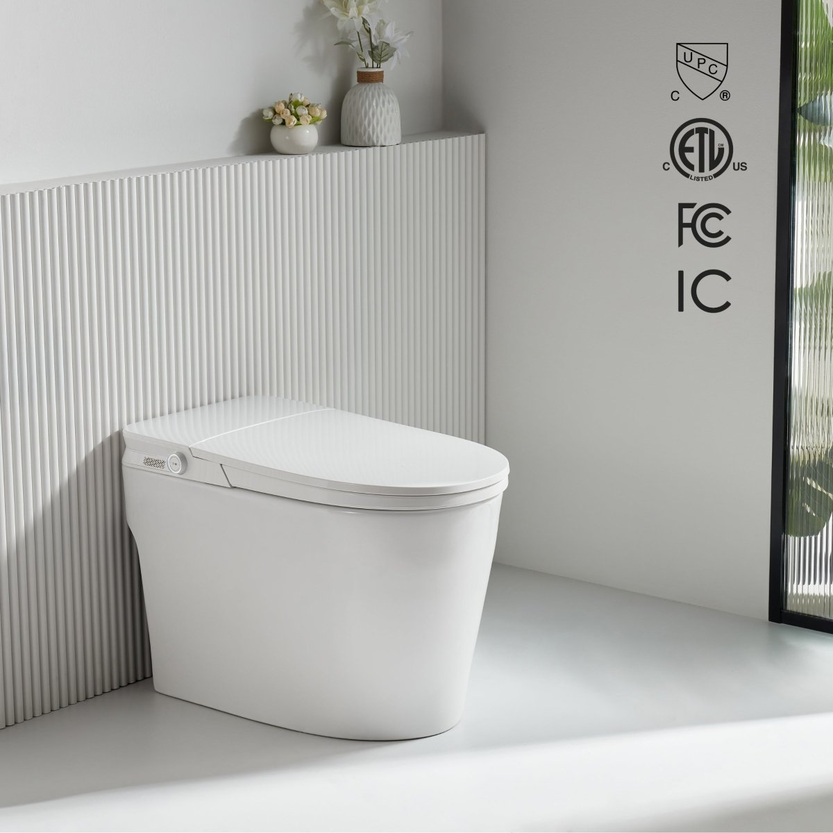 FORNO ACQUA Luxurious Smart Toilet. Includes Heated Seat, Auto Flush, Auto Lid, Powerful Flush, Ideal for Powder Rooms. - BonPrix Électroménagers