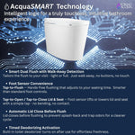 FORNO ACQUA Luxurious Super Smart Toilet. Includes Bidet, Heated Seat, Auto Flush, Auto Lid, Powerful Flush, Ideal for master bathrooms. - BonPrix Électroménagers