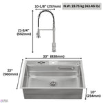 FORNO ACQUA MultiSINK kit with Integrated Waterfall Rinsing and Glass Washing Station. Includes Chef Faucet and Accessories. - BonPrix Électroménagers