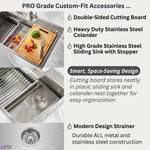 FORNO ACQUA MultiSINK kit with Integrated Waterfall Rinsing and Glass Washing Station. Includes Chef Faucet and Accessories. - BonPrix Électroménagers