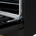Forno Antico 36-inch Dual Fuel Range, Black and Antique Brass, 6 Burners, 4.5 cu.ft. Convection Oven - BonPrix Électroménagers