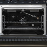 Forno Antico 48-Inch Freestanding Gas Range, Black, Antique Brass Design, 8 Burners, Griddle, Double Ovens, Energy Efficient - BonPrix Électroménagers